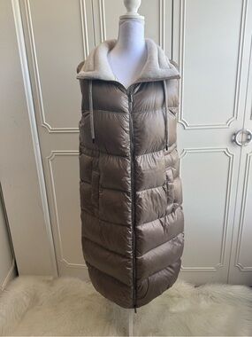 Peserico Italian Designer Down Vest Women’s Quilted Puffer